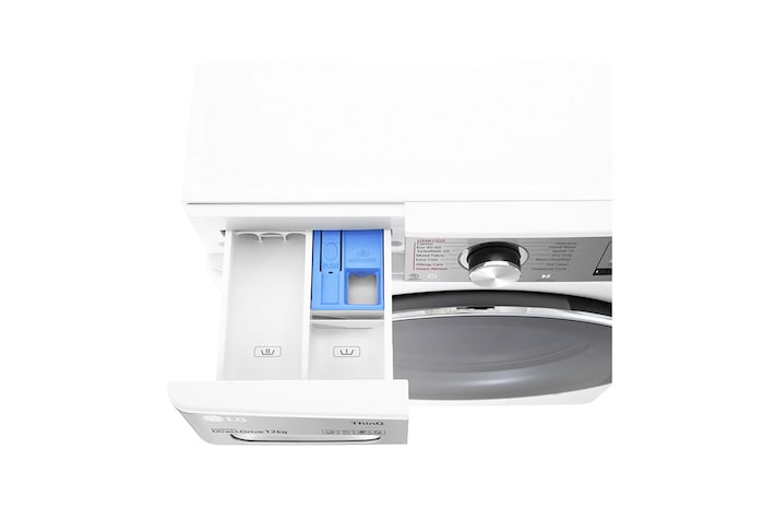 LG Capacity 12kg, Front Load, White Color, TrueSteam, 6 Motion DD, Inverter Direct Drive Motor, WFV1214WHT1