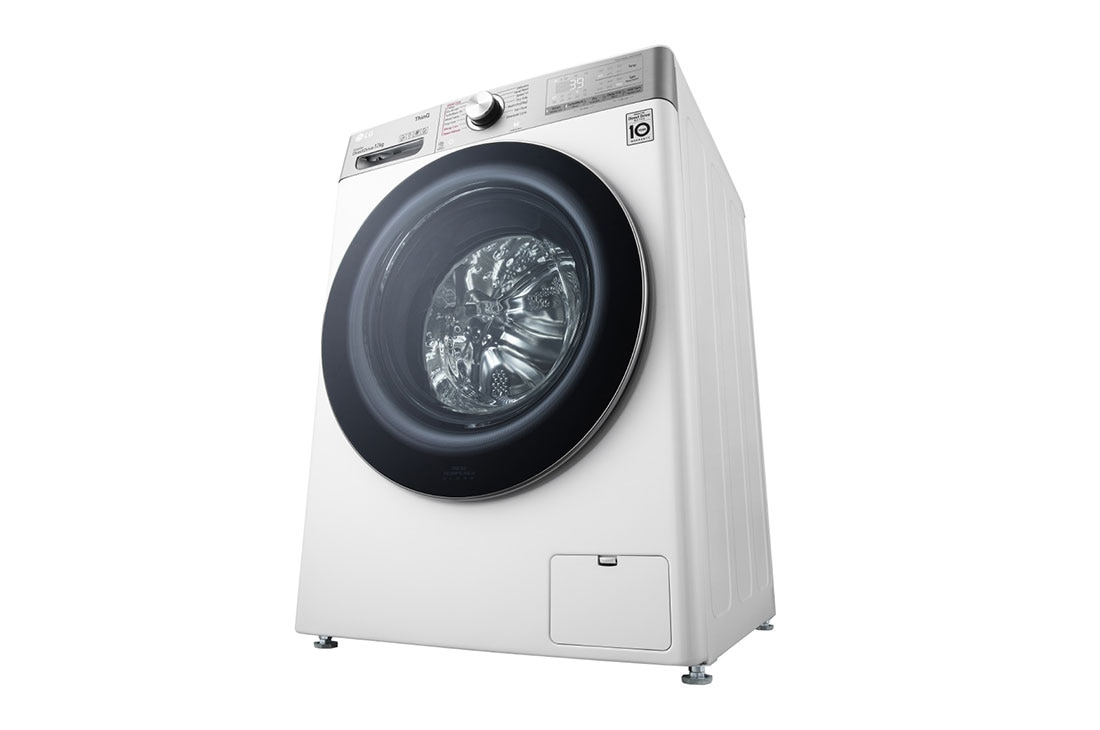 LG Capacity 12kg, Front Load, White Color, TrueSteam, 6 Motion DD, Inverter Direct Drive Motor, WFV1214WHT1