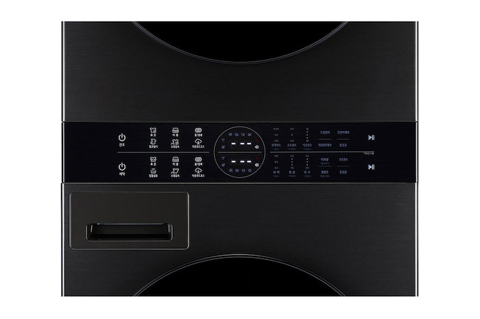 LG 13/10kg LG WashTower™ with Centre Control™, Black Steel color, WK1310BST