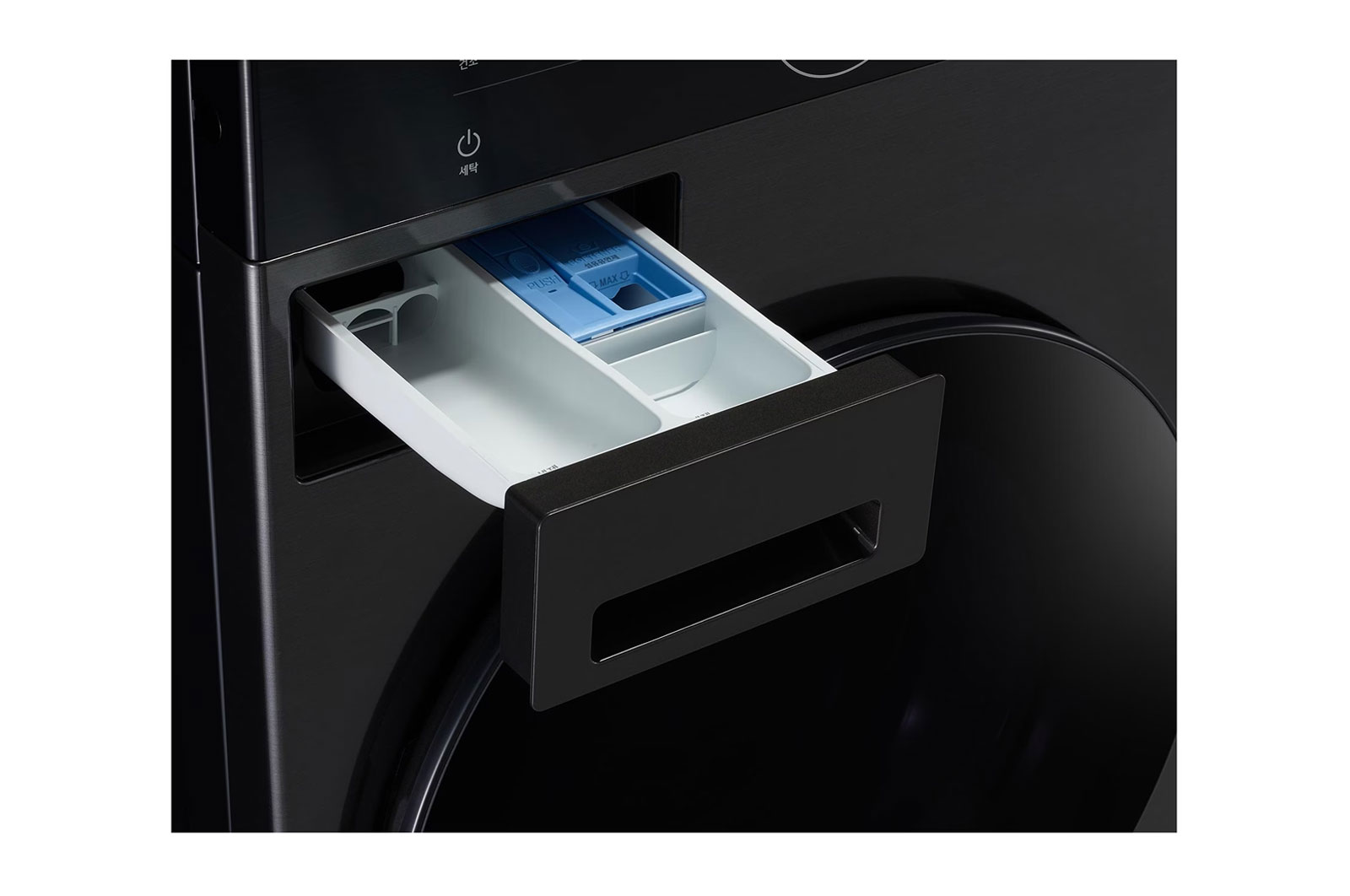 LG 13/10kg LG WashTower™ with Centre Control™, Black Steel color, WK1310BST