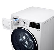 LG 13 kg Washer with 7 Kg Dryer,  Front Load washing Machine with AI DD™ (Intelligent Care with 18% More Fabric Protection) ,White color,ThinQ™ (Wi-Fi), WS1308WHT