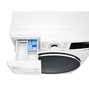 LG 13 kg Washer with 7 Kg Dryer,  Front Load washing Machine with AI DD™ (Intelligent Care with 18% More Fabric Protection) ,White color,ThinQ™ (Wi-Fi), WS1308WHT