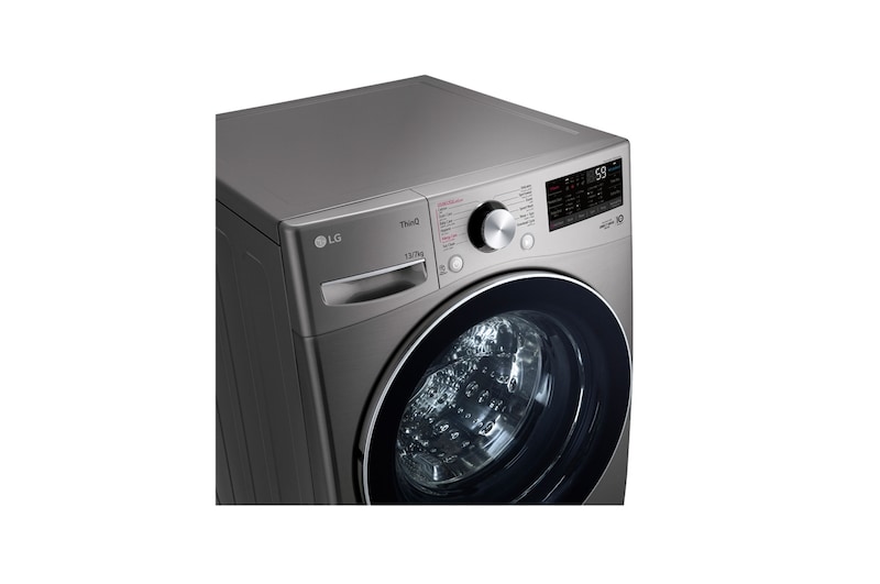 LG 13 kg Washer with 7 Kg Dryer, Front Load washing Machine with AI DD™ (Intelligent Care with 18% More Fabric Protection)  , Stone Silver  color,Steam+,ThinQ (Wi-Fi)\t \t\t\t, WS1308XMT
