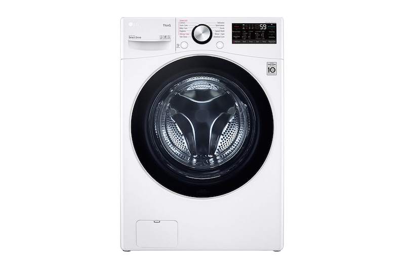 LG 14 kg Washer with 8 kg Dryer Front Load washing Machine, White Colour, AIDD, Washer and Dryer In One, Turbo Wash, Steam, Add Item, Inverter Direct Drive, Smart Diagnosis, ThinQ™, WS1408WHT