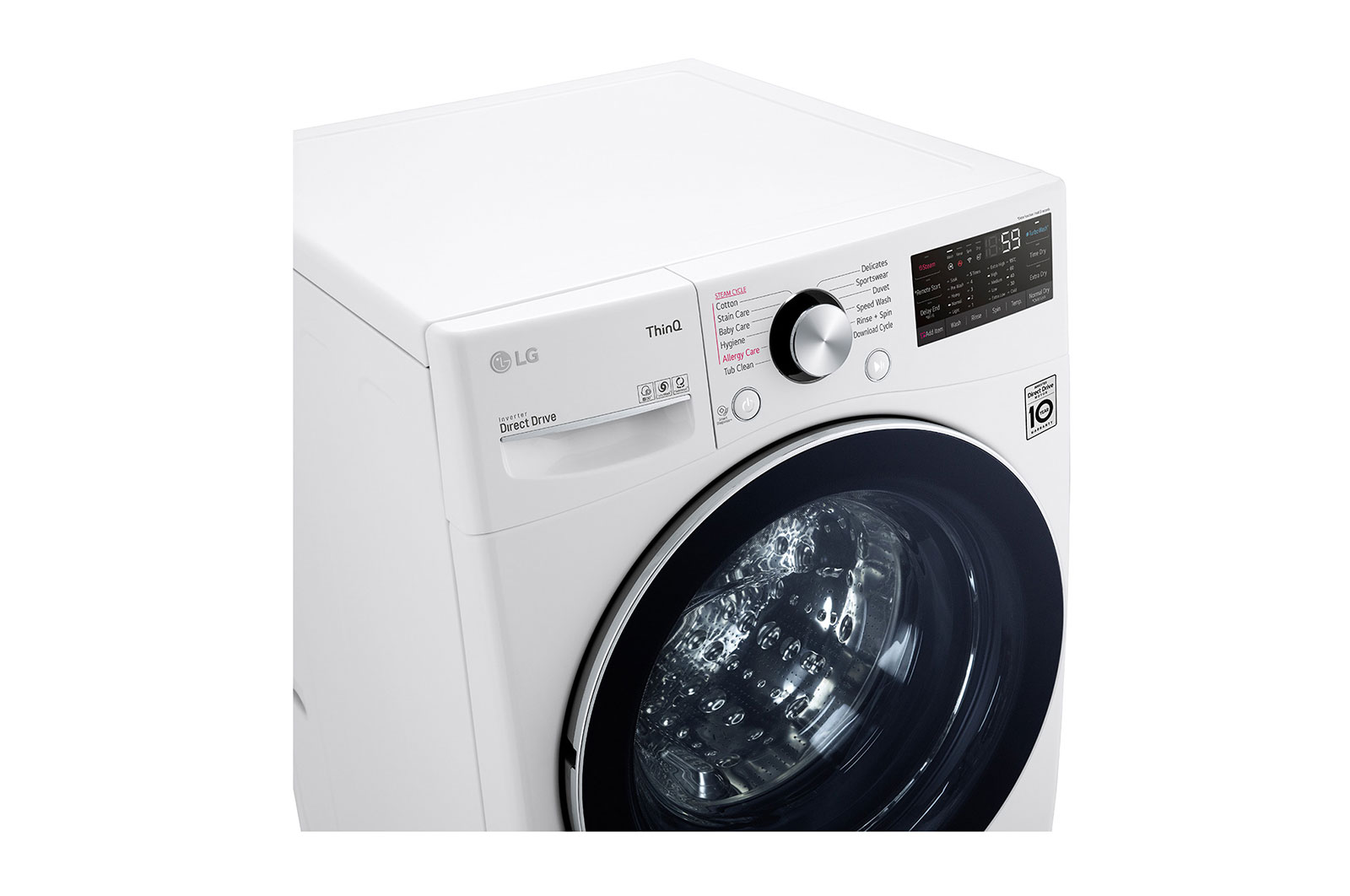 LG 14 kg Washer with 8 kg Dryer Front Load washing Machine, White Colour, AIDD, Washer and Dryer In One, Turbo Wash, Steam, Add Item, Inverter Direct Drive, Smart Diagnosis, ThinQ™, WS1408WHT