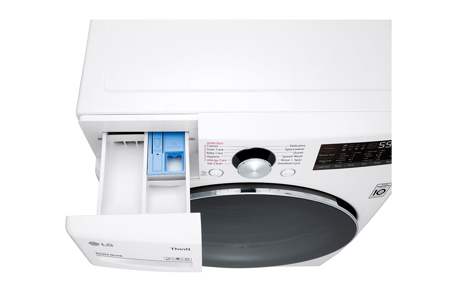 LG 14 kg Washer with 8 kg Dryer Front Load washing Machine, White Colour, AIDD, Washer and Dryer In One, Turbo Wash, Steam, Add Item, Inverter Direct Drive, Smart Diagnosis, ThinQ™, WS1408WHT