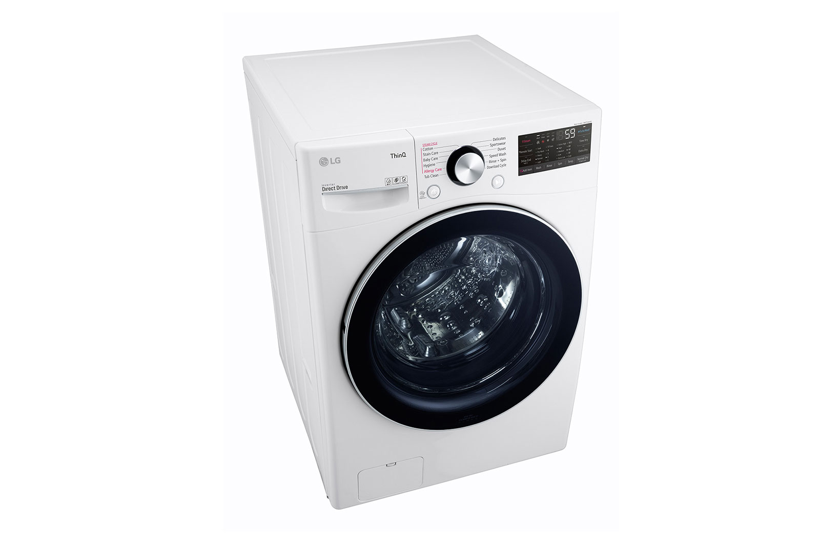 LG 14 kg Washer with 8 kg Dryer Front Load washing Machine, White Colour, AIDD, Washer and Dryer In One, Turbo Wash, Steam, Add Item, Inverter Direct Drive, Smart Diagnosis, ThinQ™, WS1408WHT