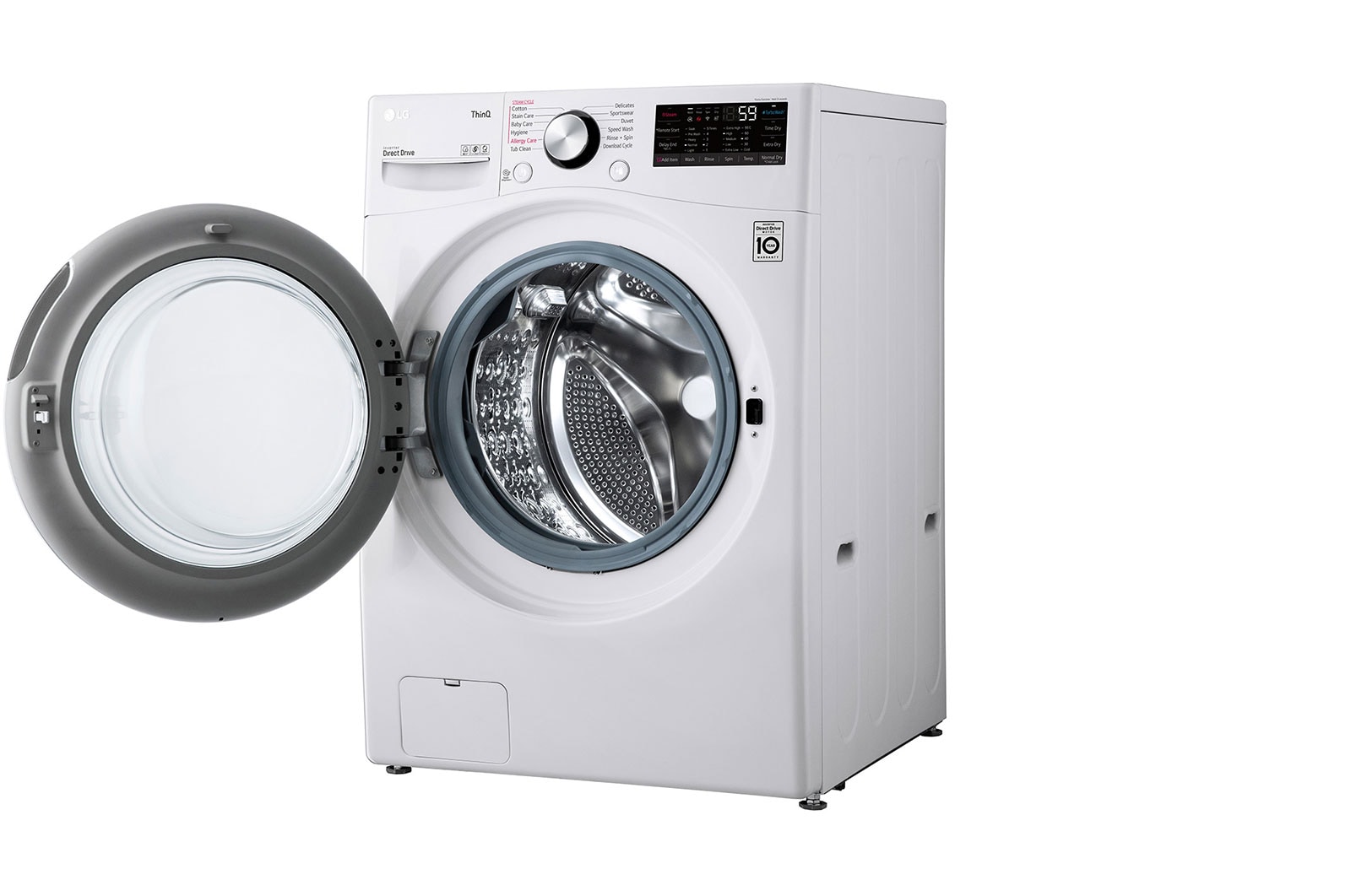 LG 14 kg Washer with 8 kg Dryer Front Load washing Machine, White Colour, AIDD, Washer and Dryer In One, Turbo Wash, Steam, Add Item, Inverter Direct Drive, Smart Diagnosis, ThinQ™, WS1408WHT
