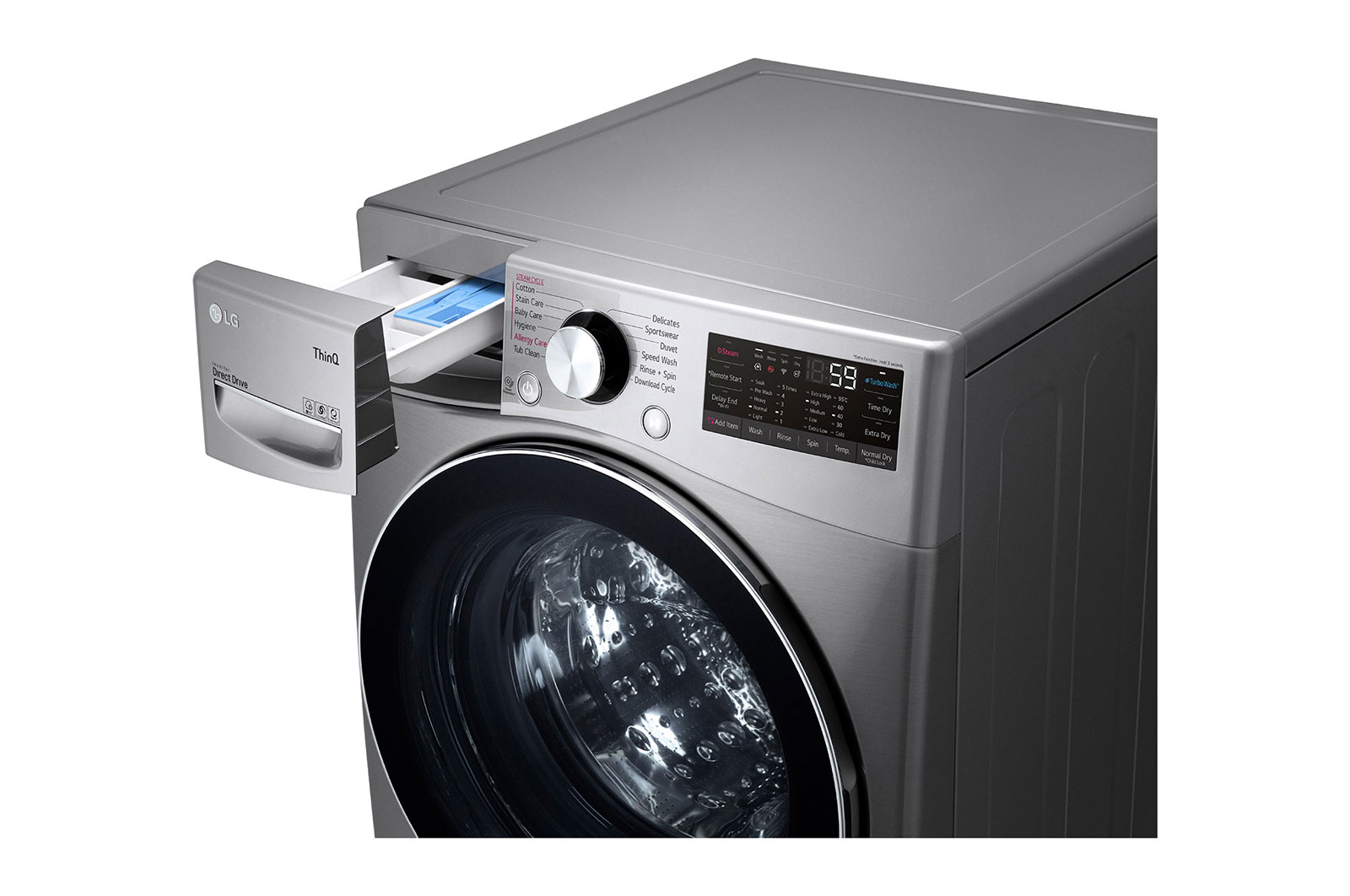 LG 14 kg Washer with 8 kg Dryer Front Load washing Machine , VCM  Colour, AIDD , Washer and Dryer In One,  Turbo Wash , Steam , Add Item ,  Inverter Direct Drive, Smart Diagnosis ,ThinQ™  , WS1408XMT