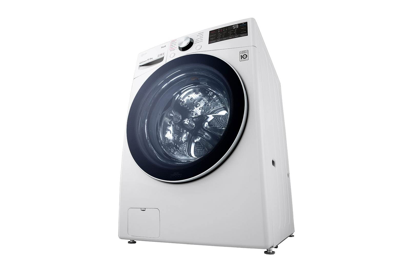 LG 15 kg Washer with 8 kg Dryer Front Load washing Machine, White Colour, AIDD, Washer and Dryer In One, Turbo Wash, Steam, Add Item, Inverter Direct Drive, Smart Diagnosis, ThinQ™, WS1508WHT