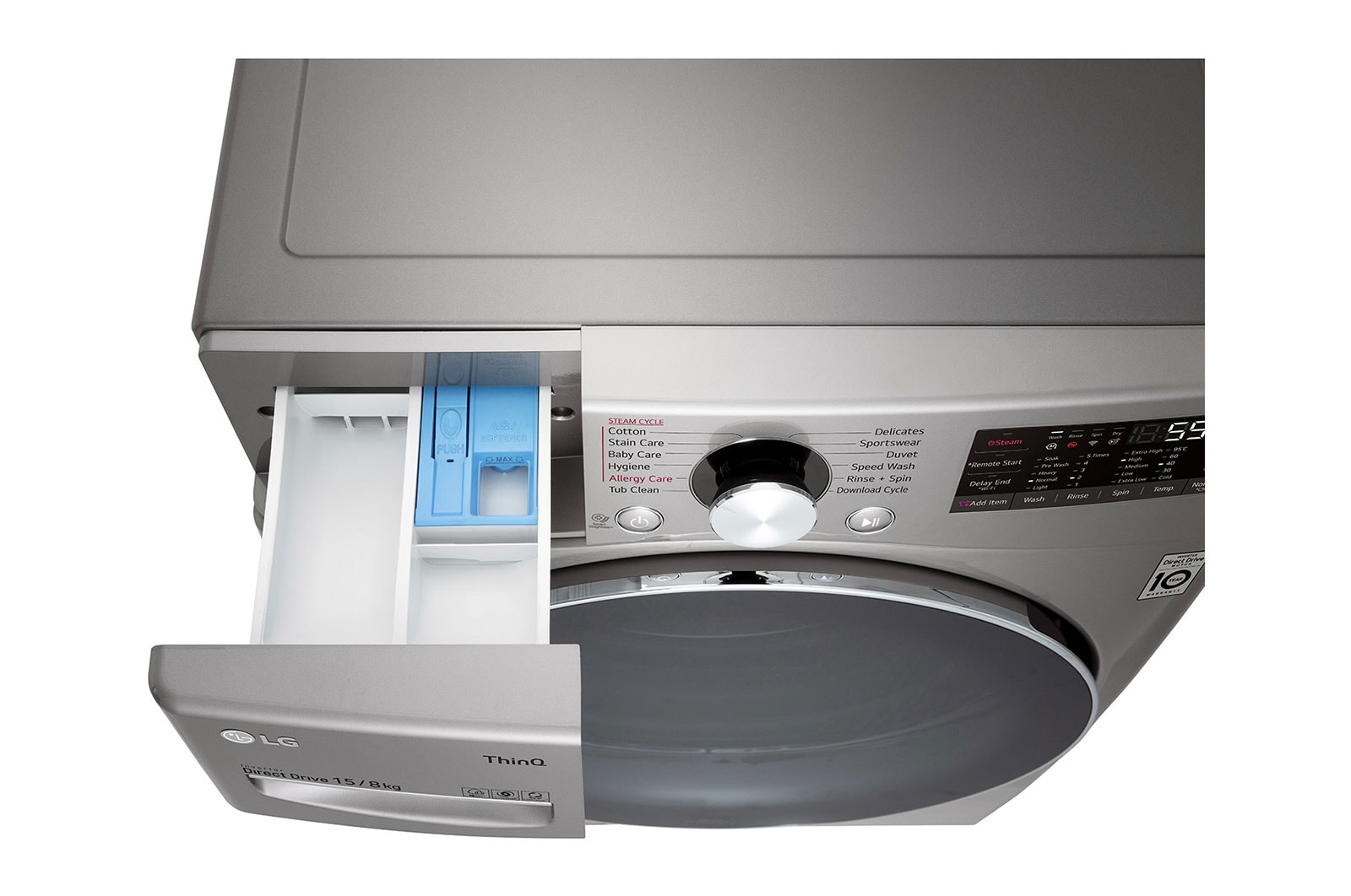 LG 15 kg Washer with 8 kg Dryer Front Load | Turbo Wash | Steam | ThinQ™, WS1508XMT