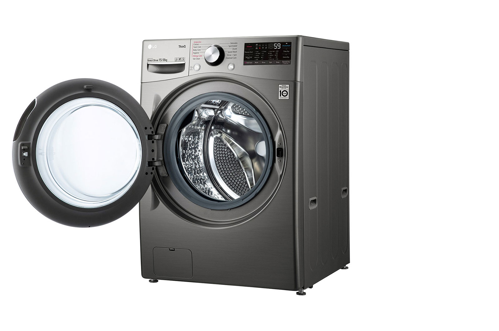 LG 15 kg Washer with 8 kg Dryer Front Load | Turbo Wash | Steam | ThinQ™, WS1508XMT