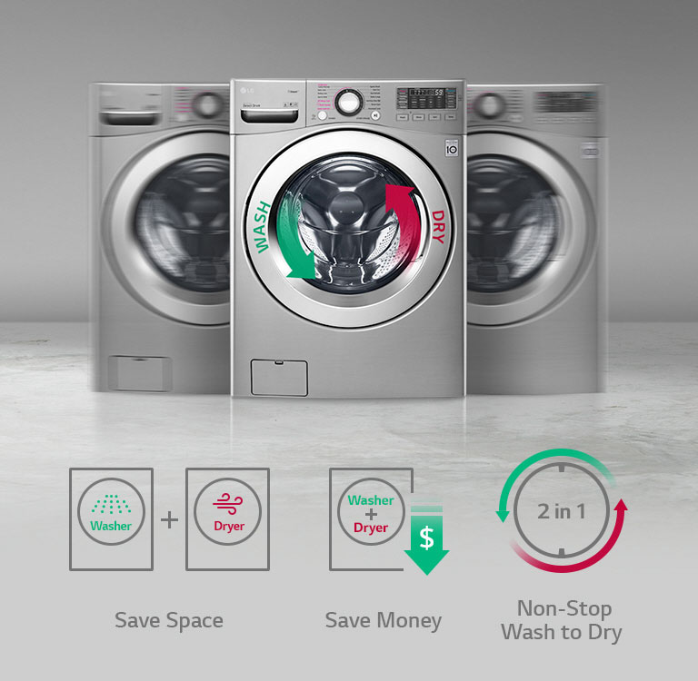 Lg front load washing machine 2 sales in 1