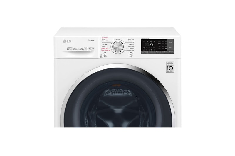 LG 10.5kg washer with 7kg Dryer Front load washing machine, White Color, Turbo Dry, WSC1107WHN