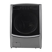 Front view of LG Front Load Fully Automatic Washer/Dryer, 21kg/12kg, Silver Color, ThinQ, TrueSteam, Turbo Wash  WST2112XMN