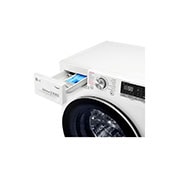 LG 8 kg Washer with 5kg Dryer Front Load washing Machine with AI DD™ (Intelligent Care with 18% More Fabric Protection) , Washer and Dryer in One, Steam,Bigger Capacity in Same Size,SmartThinQ™ (Wi-Fi), Tempered Glass Door, Stainless Lifter., WSV0805WH