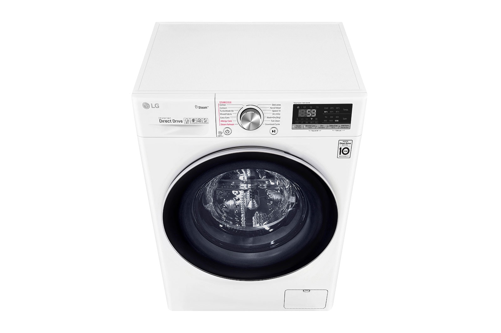 LG 8 kg Washer with 5kg Dryer Front Load washing Machine with AI DD™ (Intelligent Care with 18% More Fabric Protection) , Washer and Dryer in One, Steam,Bigger Capacity in Same Size,SmartThinQ™ (Wi-Fi), Tempered Glass Door, Stainless Lifter., WSV0805WH