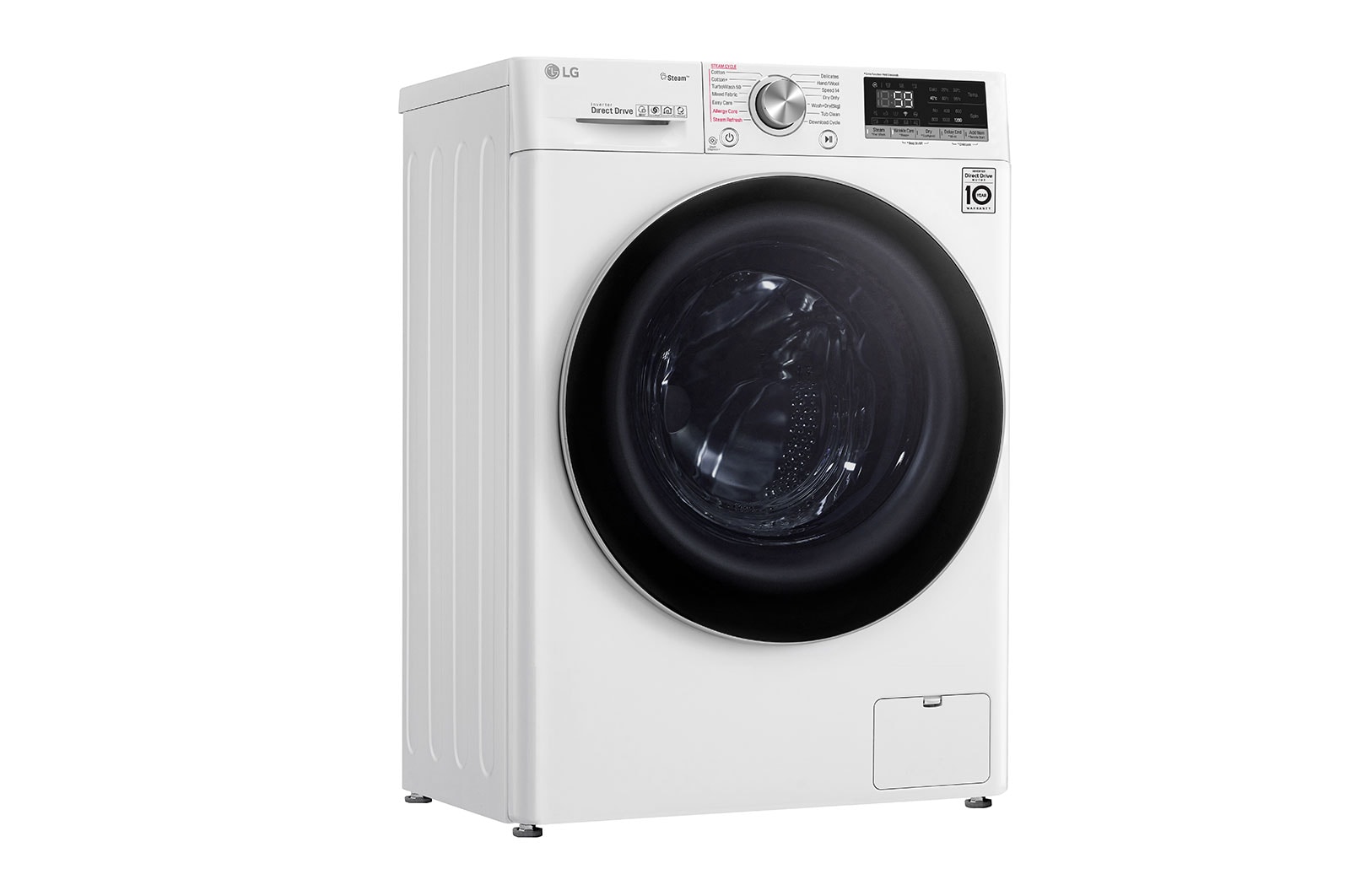 LG 8 kg Washer with 5kg Dryer Front Load washing Machine with AI DD™ (Intelligent Care with 18% More Fabric Protection) , Washer and Dryer in One, Steam,Bigger Capacity in Same Size,SmartThinQ™ (Wi-Fi), Tempered Glass Door, Stainless Lifter., WSV0805WH