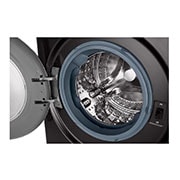 LG 12 kg Washer with 8 Kg Dryer,  Front Load washing Machine with AI DD™ (Intelligent Care with 18% More Fabric Protection) ,Black Steel color,  New Metal panel,Steam+ (Wrinkle & Allergy Care), Turbo Wash 360 (39 Min),ThinQ™ (Wi-Fi),, WSV1208BST