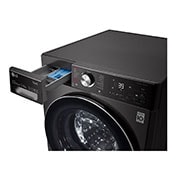 LG 12 kg Washer with 8 Kg Dryer,  Front Load washing Machine with AI DD™ (Intelligent Care with 18% More Fabric Protection) ,Black Steel color,  New Metal panel,Steam+ (Wrinkle & Allergy Care), Turbo Wash 360 (39 Min),ThinQ™ (Wi-Fi),, WSV1208BST