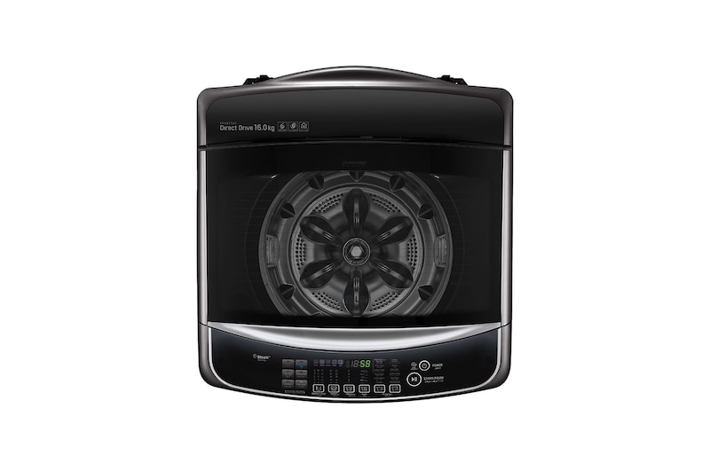 LG 16 Kg Top Load washing Machine, Middle Black Colour, TurboWash3D™, Steam, Tub Clean,  Full Stainless Steel Tub, Pre-Wash+, ThinQ™, WTS16HHDK