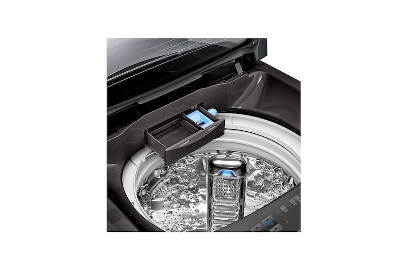 LG 16 Kg Top Load washing Machine, Middle Black Colour, TurboWash3D™, Steam, Tub Clean,  Full Stainless Steel Tub, Pre-Wash+, ThinQ™, WTS16HHDK