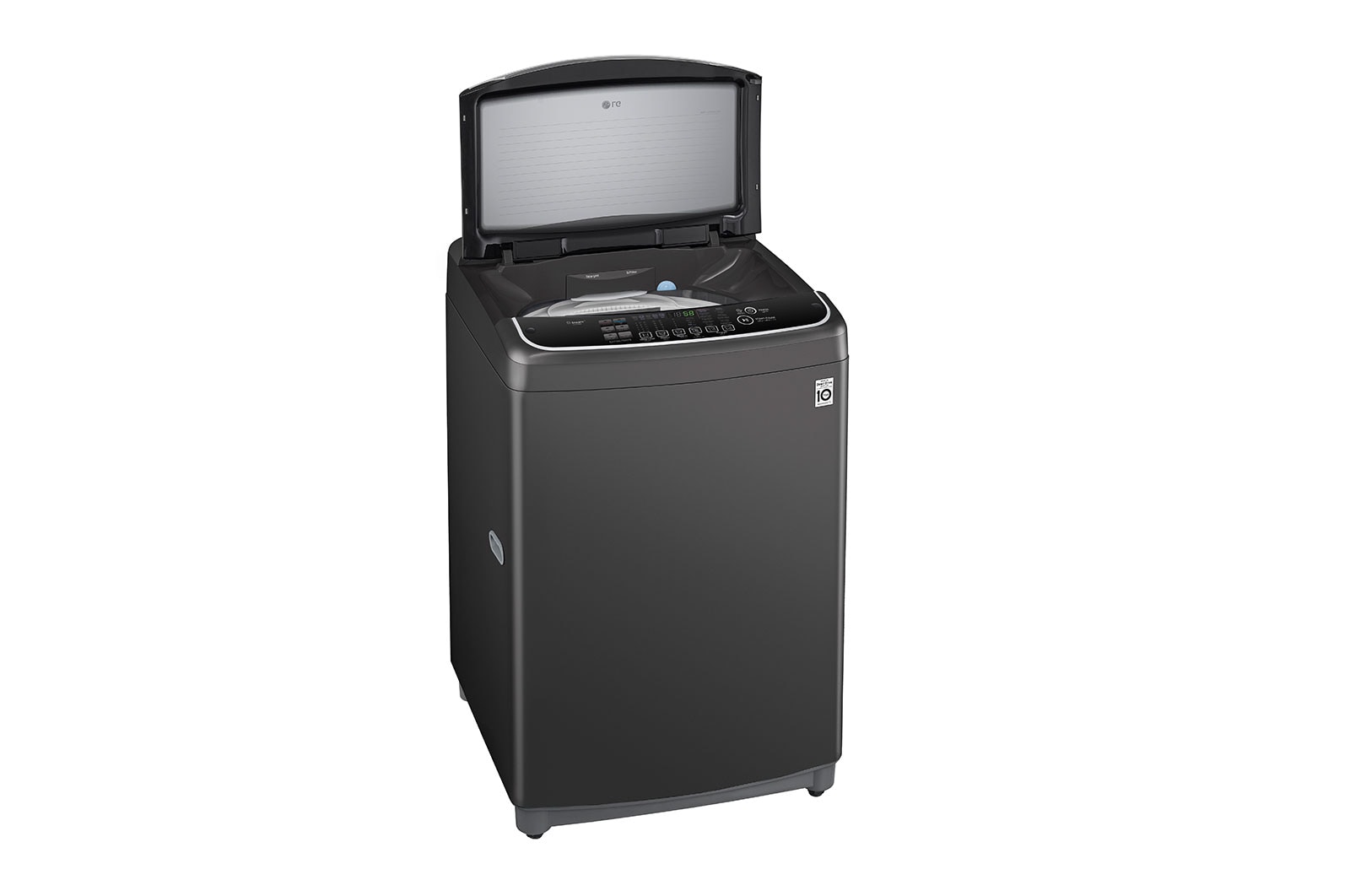 LG 16 Kg Top Load washing Machine, Middle Black Colour, TurboWash3D™, Steam, Tub Clean,  Full Stainless Steel Tub, Pre-Wash+, ThinQ™, WTS16HHDK