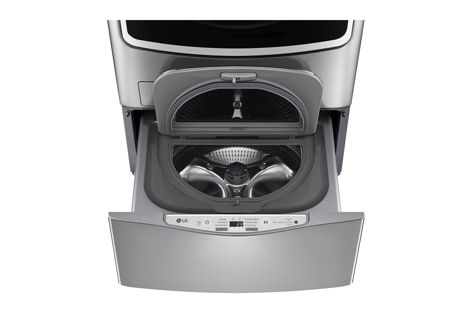 LG 3.5 Kg Mini Wash, Silver Color , LG TWINWash compatible. Perfect solution for delicate and daily loads., WTT03TLXMN