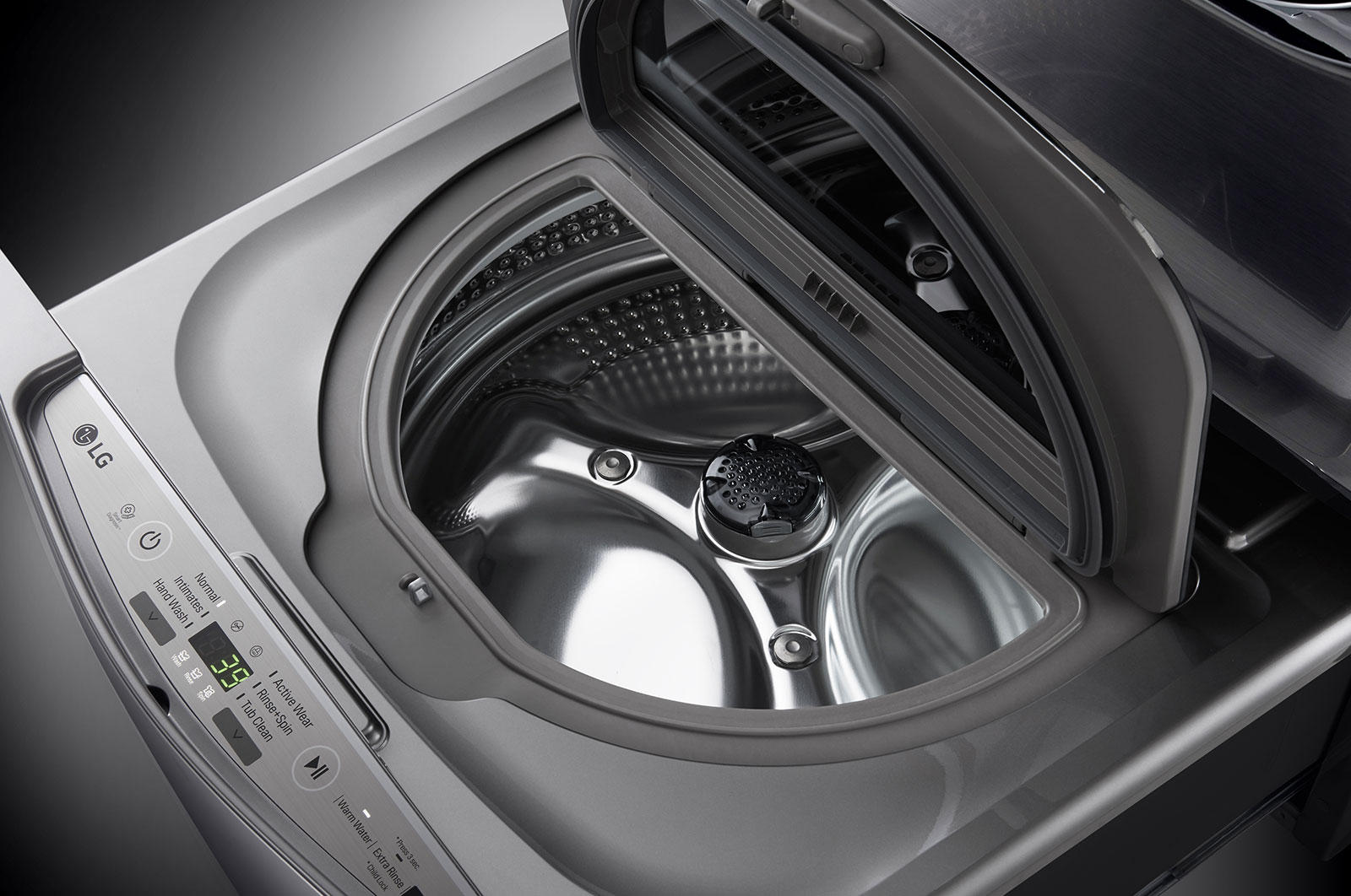 LG 3.5 Kg Mini Wash, Silver Color , LG TWINWash compatible. Perfect solution for delicate and daily loads., WTT03TLXMN