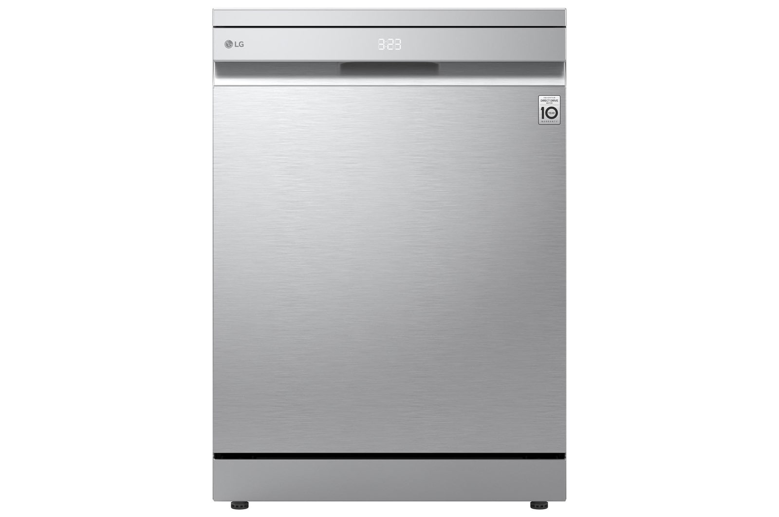 Front view of 14 Places QuadWash™ Dishwasher Prime Silver with TrueSteam™, Heat Dry. {Sales Model Code}