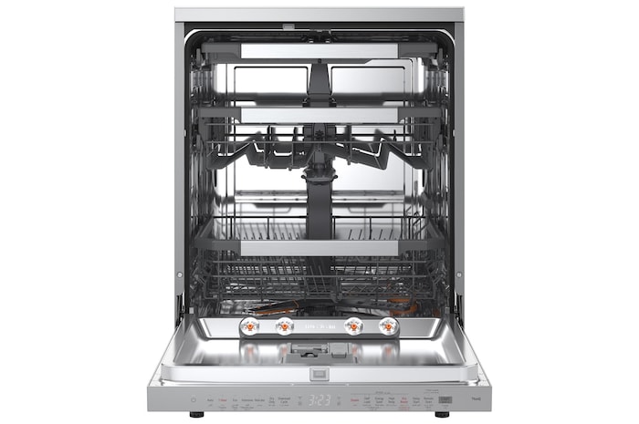 Front open view with LG dishwasher