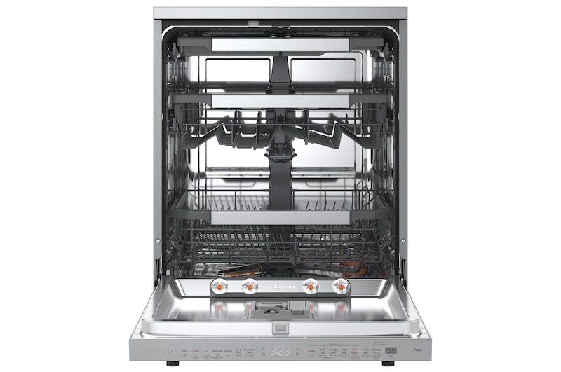 Front open view with LG dishwasher