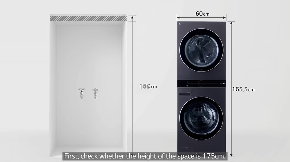 1. Measuring with the faucet next to the appliance