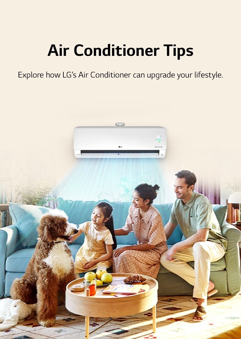 In the hot weather, families gather in the living room and are happy to be exposed to the cool breeze of the air conditioner