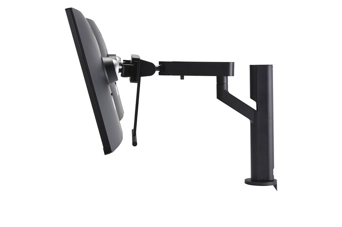 side view with monitor tilted -30 degrees