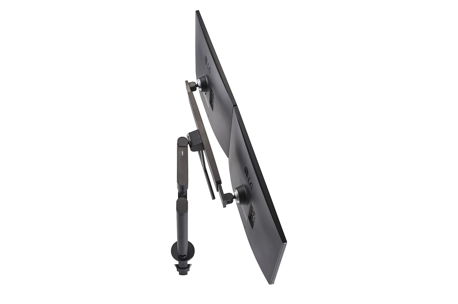rear perspective view with the monitor arm extended to the left