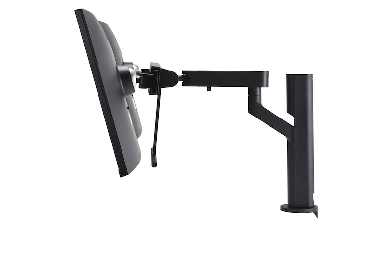 side view with monitor tilted -30 degrees