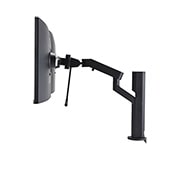 side view with monitor height adjusted upward