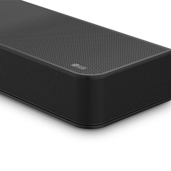 Front view of LG Soundbar S90TR's side corner
