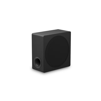 Angled view of subwoofer