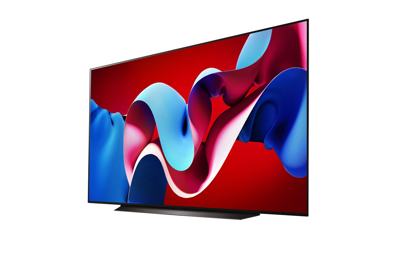 Left-facing side view of LG OLED evo TV