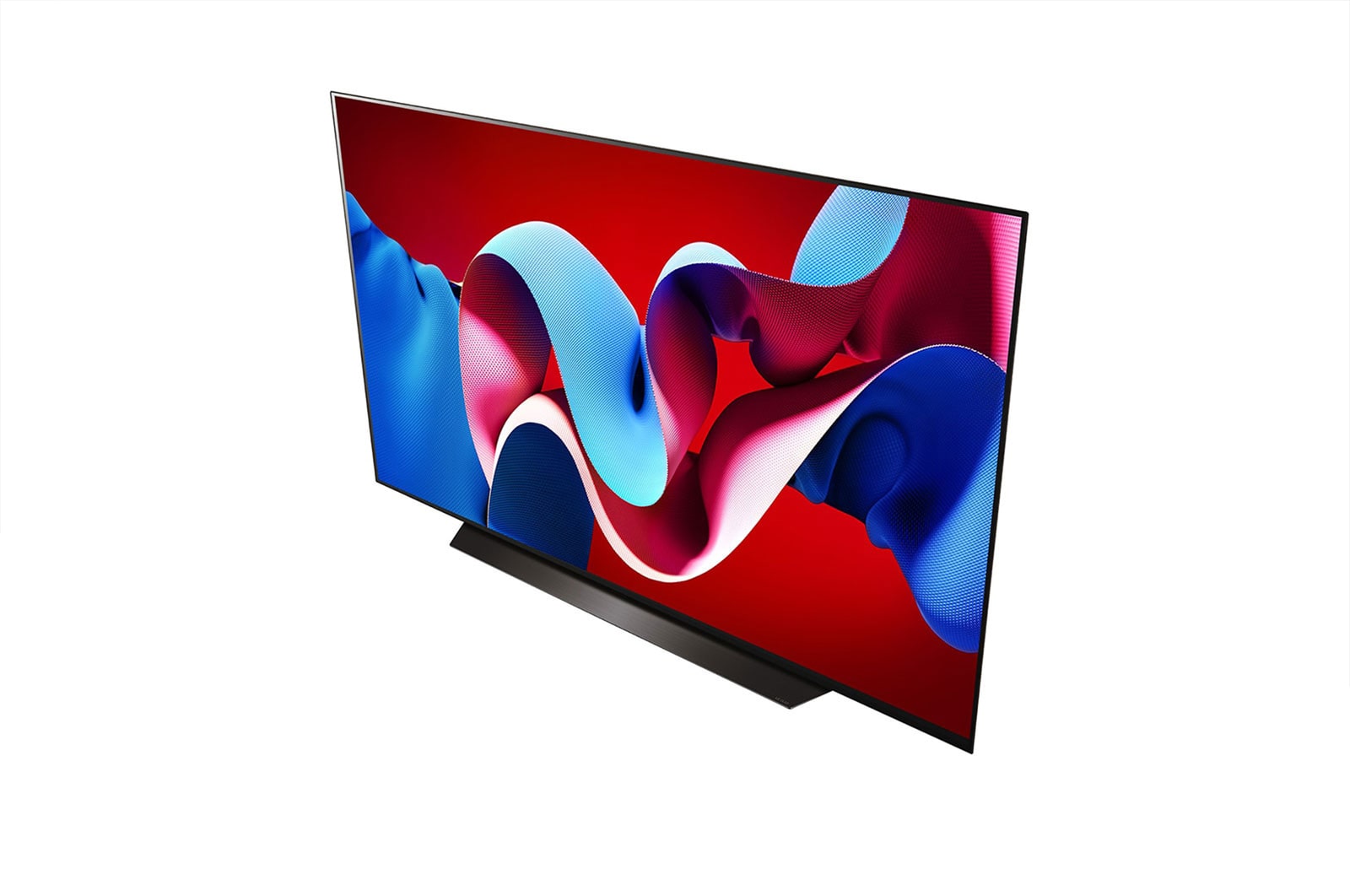 Angled view of LG OLED evo TV