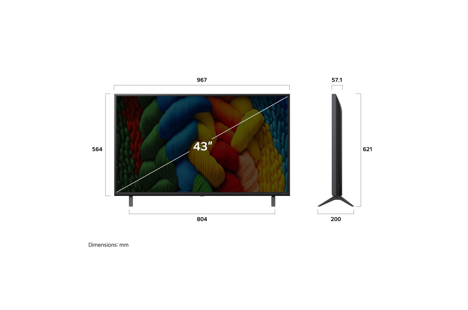 43-tums LG NanoCell AI NANO80 4k Smart TV 2025