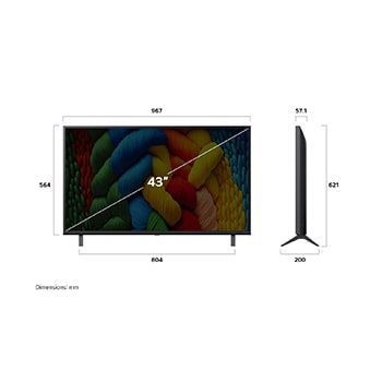 43-tums LG NanoCell AI NANO80 4k Smart TV 2025