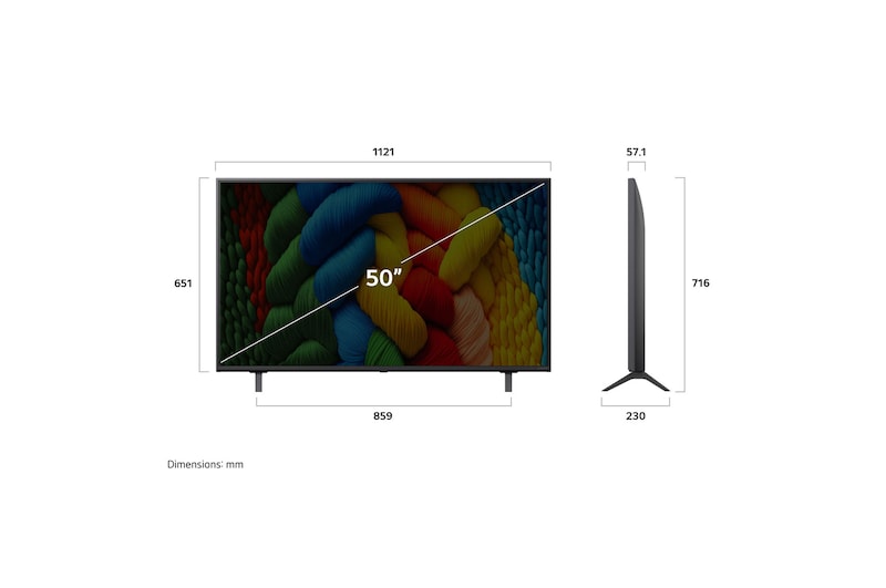 50-tums LG NanoCell AI NANO80 4k Smart TV 2025