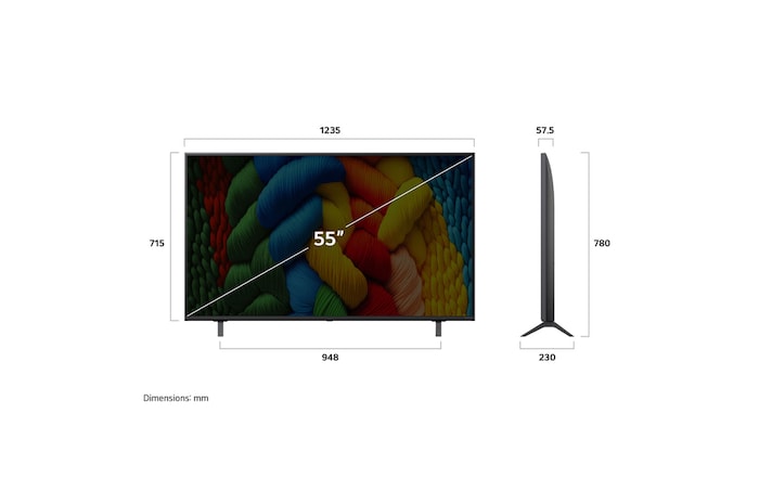 55-tums LG NanoCell AI NANO80 4k Smart TV 2025