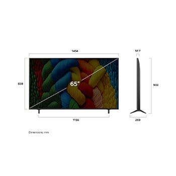 65-tums LG NanoCell AI NANO80 4k Smart TV 2025