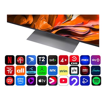 Left-facing side view of LG QNED evo QNED85 TV 
