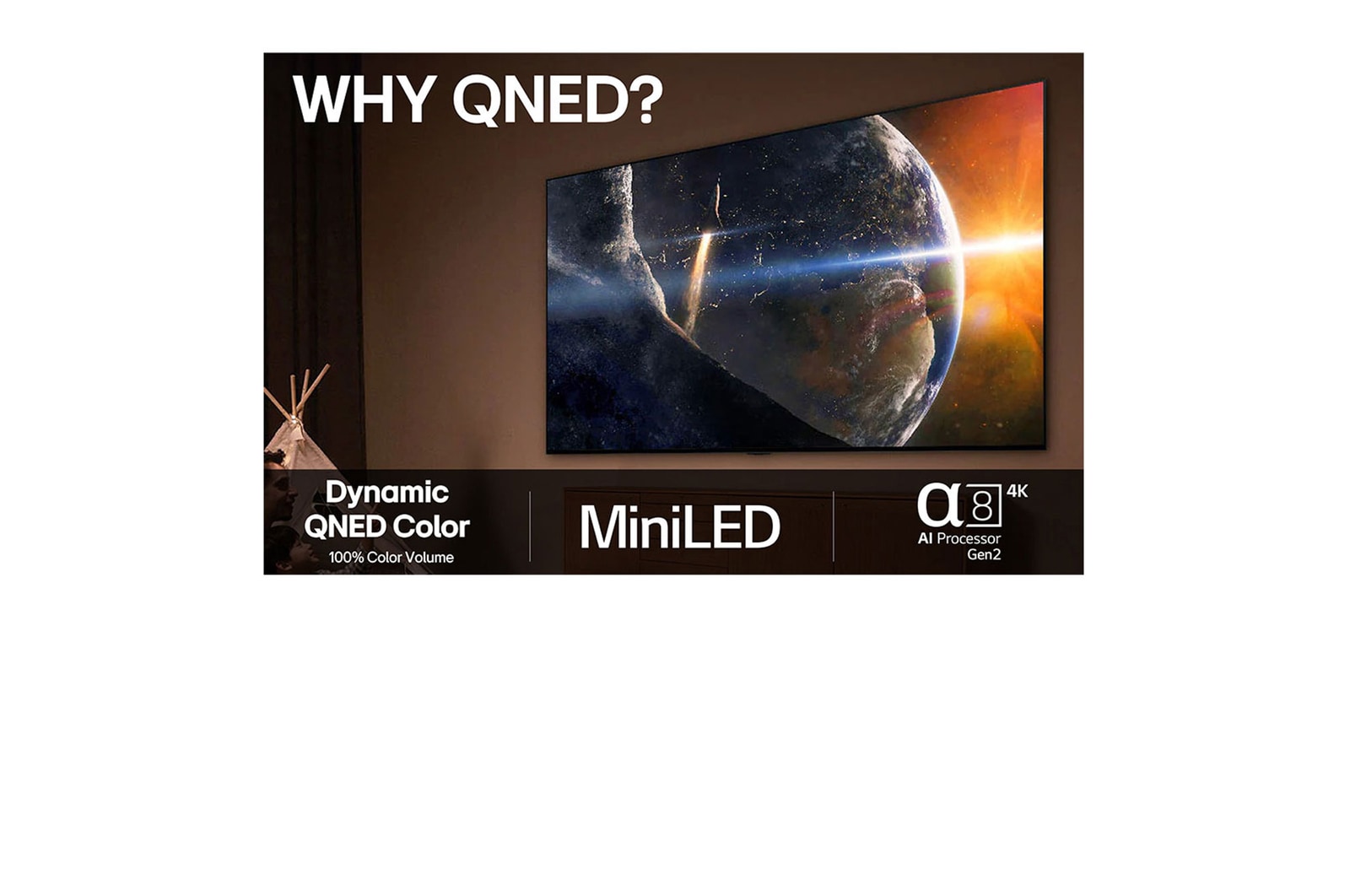 LG 55-tums LG QNED MiniLED AI QNED87 4k Smart TV 2025, 55QNED87A6B