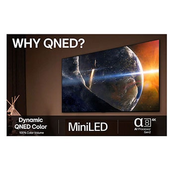 LG 55-tums LG QNED MiniLED AI QNED87 4k Smart TV 2025, 55QNED87A6B